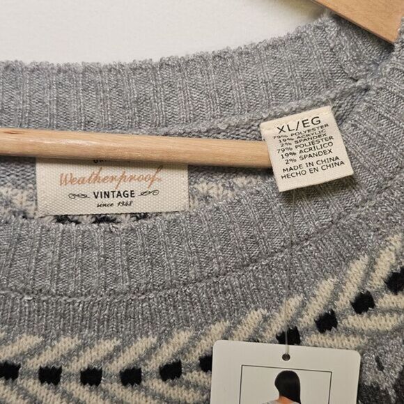 Weatherproof Vintage Gray Ladies‎ Sweater Size XL / New With Tags - Picture 5 of 5